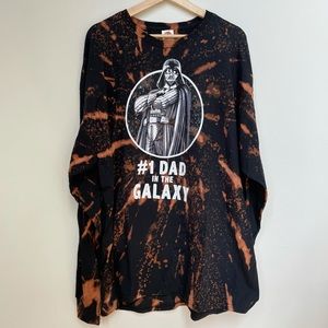 Star Wars #1 dad upcycled Long sleeve shirt 2X